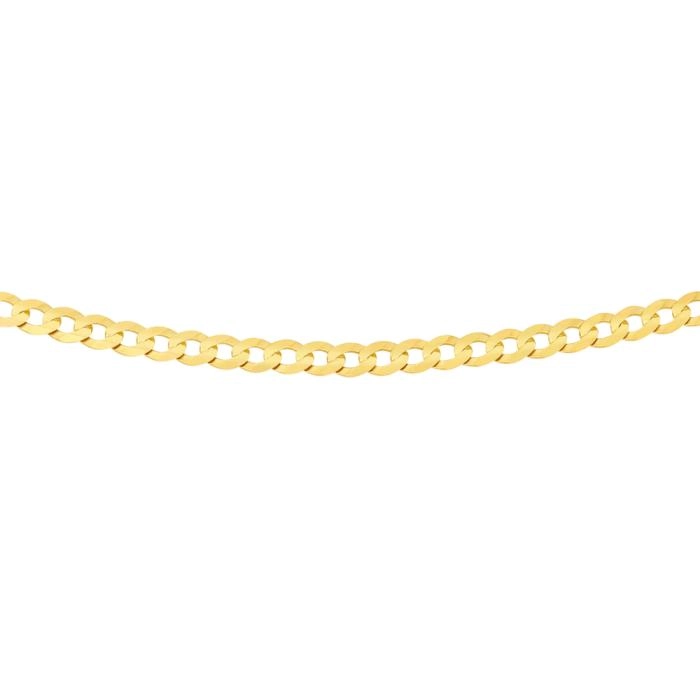 9ct Gold 60cm Solid Flat Curb Chain