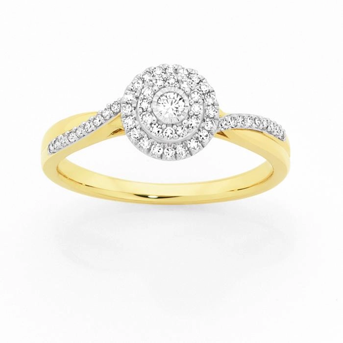 9ct Gold Diamond Cluster Ring