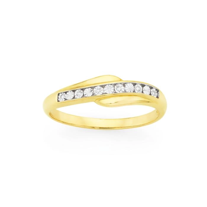 9ct Gold Diamond Dress Ring