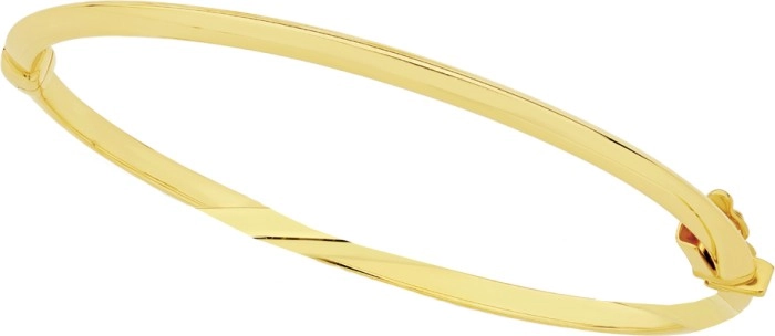 9ct Gold on Silver 60mm Bangle