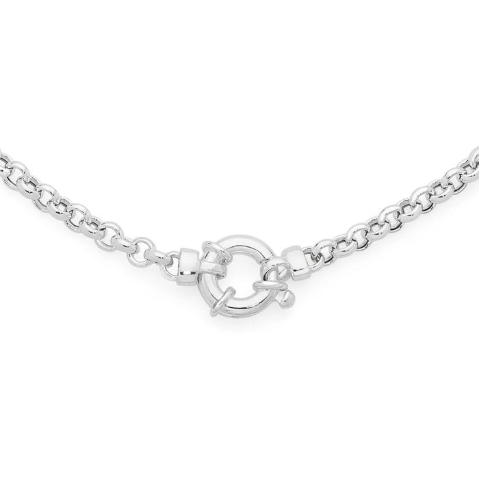 Sterling Silver 45cm Belcher Necklet with Bolt Clip