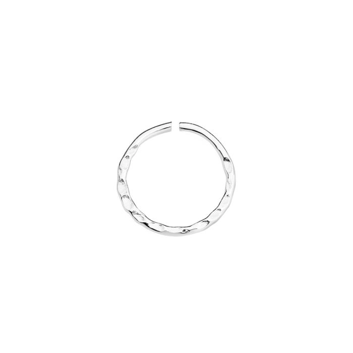 Sterling Silver 8mm Facet Cut Nose Ring