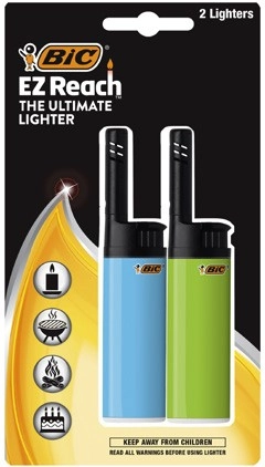 Bic Ez Reach Lighters 2 Pack