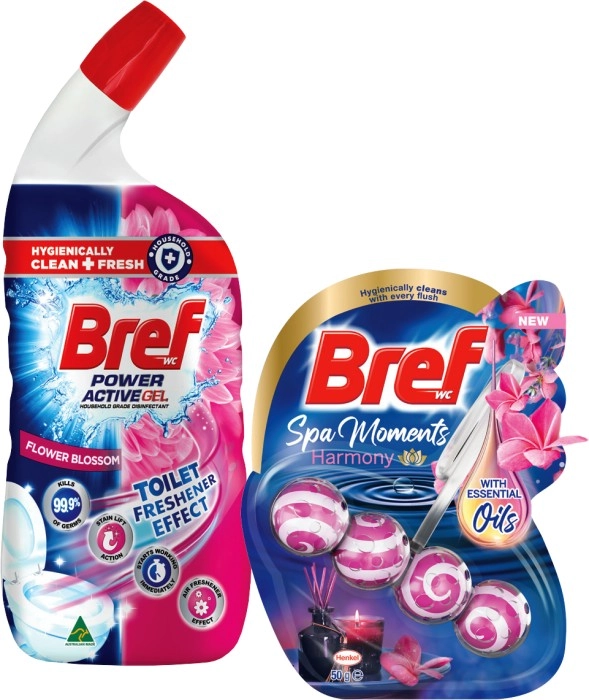 Bref Liquid 600mL-700mL or Toilet Rim Block 42g-50g