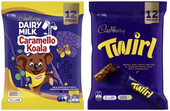 Cadbury Sharepacks 144g-180g