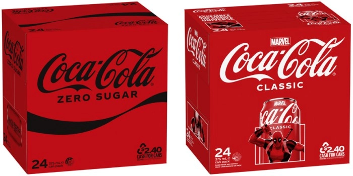 Coca-Cola, Fanta or Sprite Soft Drink 24x375mL