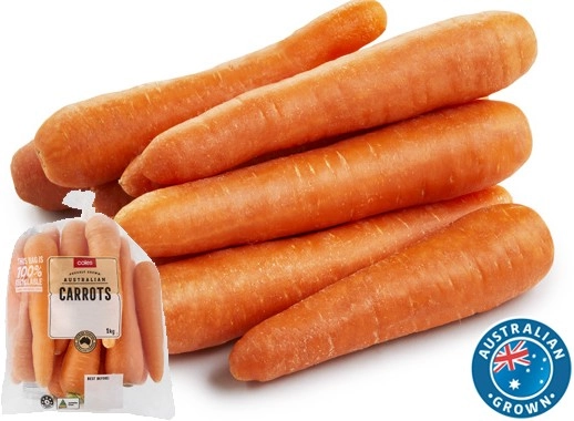 Coles Australian Carrots 1kg Bag