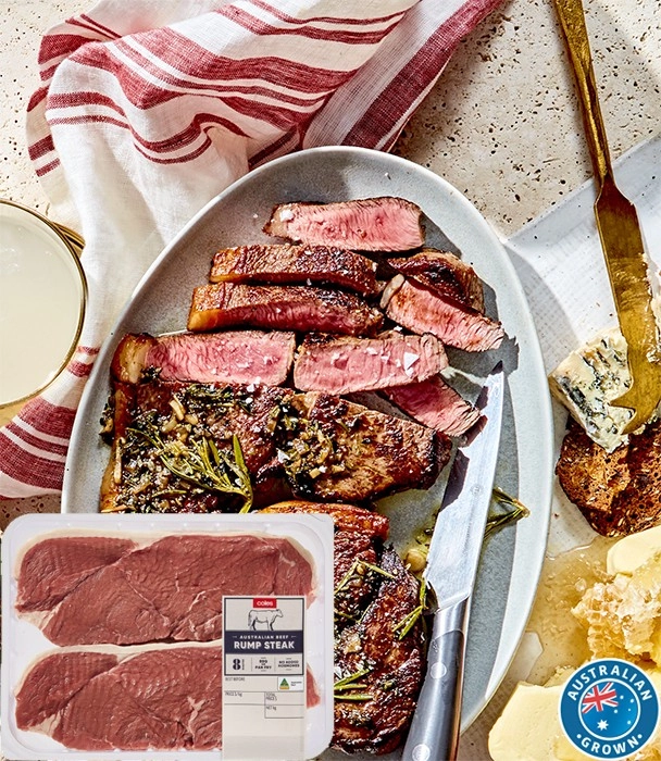 Coles Australian No Added Hormones Beef Rump Steak