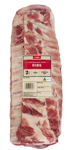 Coles Australian Pork Ribs BBQ