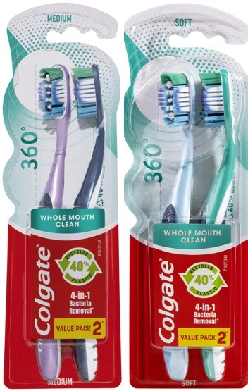 Colgate Toothbrush 360° 2 Pack