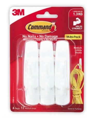 Command Medium Hooks Value 6 Pack