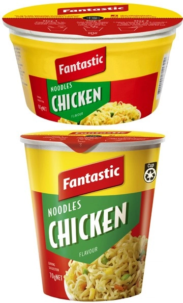 Fantastic Noodle Cup or Bowl 70g-85g