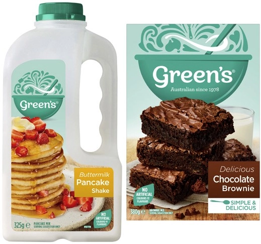 Green's Traditional Baking Mix 380g-470g or Traditional Pancake Shake Mix 300g-375g