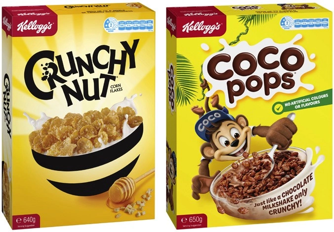 Kellogg's Coco Pops 650g or Crunchy Nut Corn Flakes 640g