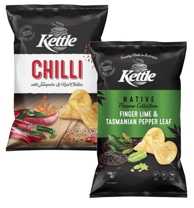 Kettle Potato Chips or Natives 150g-165g