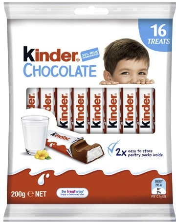 Kinder Chocolate 16 Treat Share Bag 200g