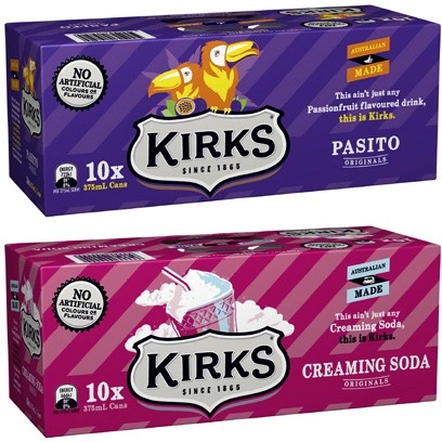 Kirks Soft Drink 10x375mL