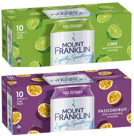 Mt Franklin Sparkling Water 10x375mL