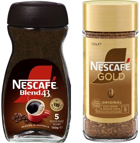 Nescafé Blend 43 140g-150g or Gold 90g-100g