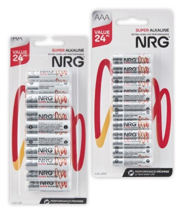 NRG Batteries AA or AAA 24 Pack