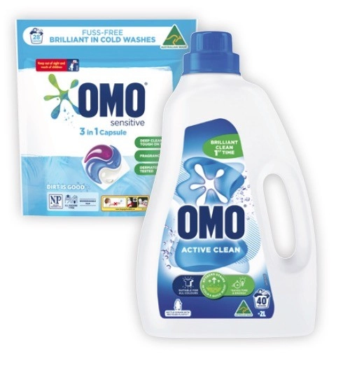 Omo Laundry Liquid 2 Litre or Capsules 28 Pack