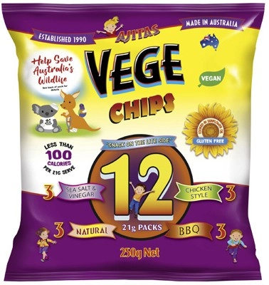 Vege Chips Multi Pack 12 Pack 250g