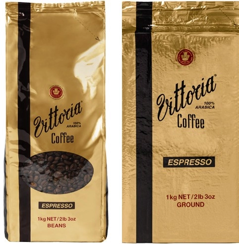 Vittoria Espresso Coffee Beans or Ground 1kg