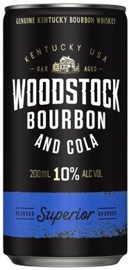 Woodstock Bourbon & Cola 10% Cans 10x200mL