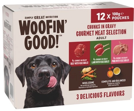 Woofin' Good Dog Food 12x100g