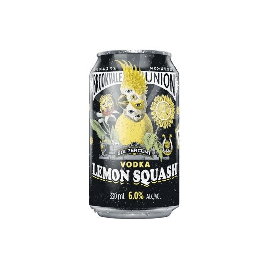 Brookvale Union Lemon Squash Cans 10x330ml