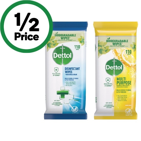 Dettol Multipurpose Disinfectant Cleaning Wipes Pk 110