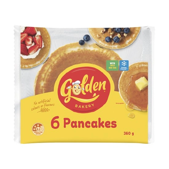 Golden Pancakes 360g Pk 6