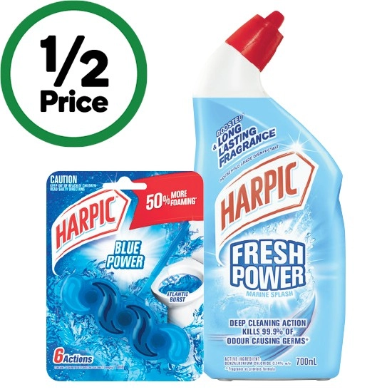 Harpic Blue Power Toilet Block 39g or Harpic Fresh Power Toilet Liquid 700ml