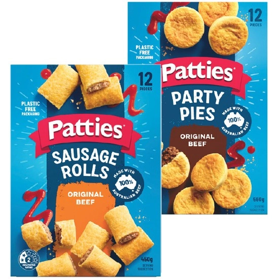 Patties Party Pasties, Pies or Sausage Rolls 450-560g