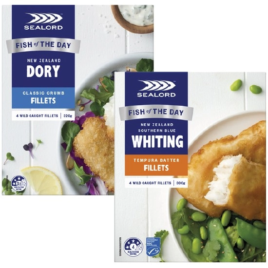 Sealord Whiting or Dory Fish 300-320g – From the Freezer