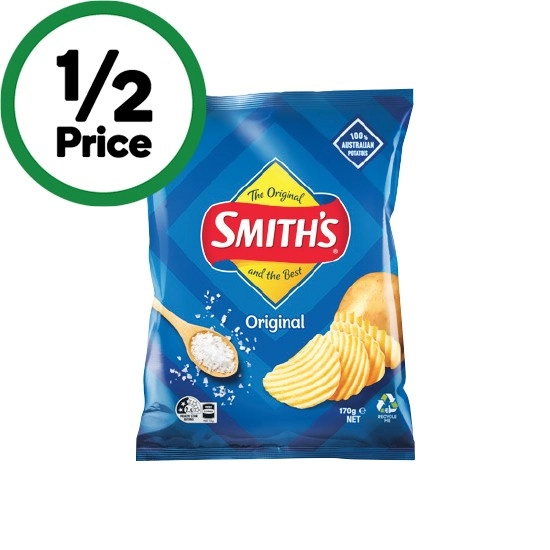 Smiths Crinkle Cut, Baked or Double Crunch 130-170g