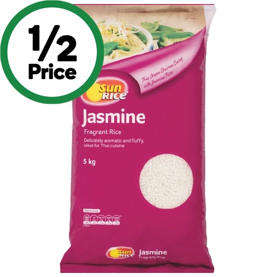 SunRice Jasmine Fragrant Rice 5 kg