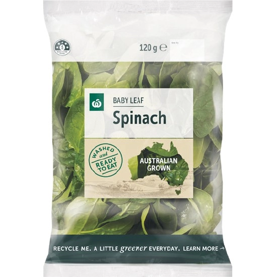 Woolworths Baby Spinach or Rocket and Baby Spinach 120g