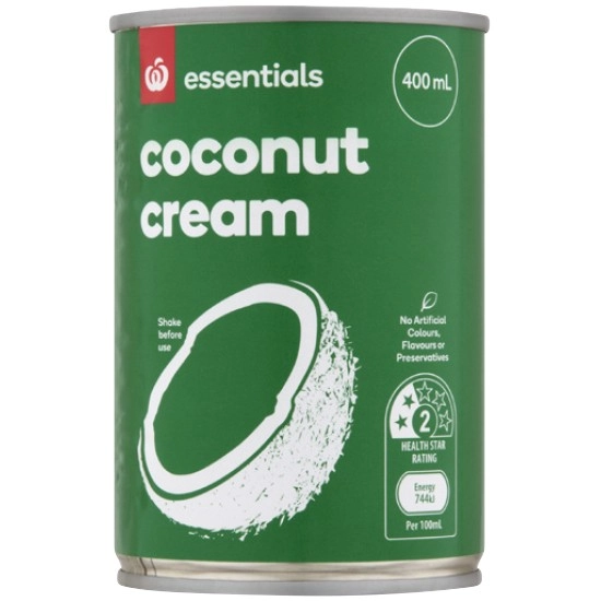 Woolworths Essential Coconut Cream 400ml