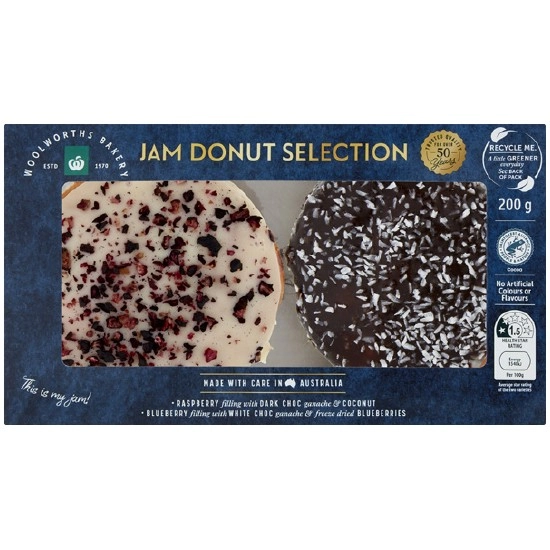 Woolworths Loaded Jam Donut Selection Pk 2