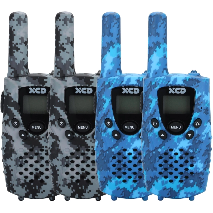 XCD 0.5W UHF CB Handheld Radio 4 Pack (Camo Grey/Camo Blue)