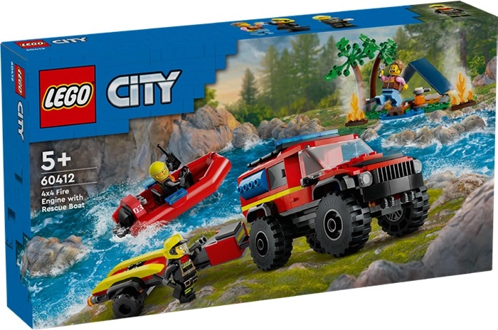 LEGO® City 4x4 Fire Truck with Rescue Boat 60412