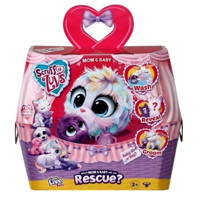 Little Live Pets Assorted Scruff- A-Luvs Pastel Pets Mom & Baby