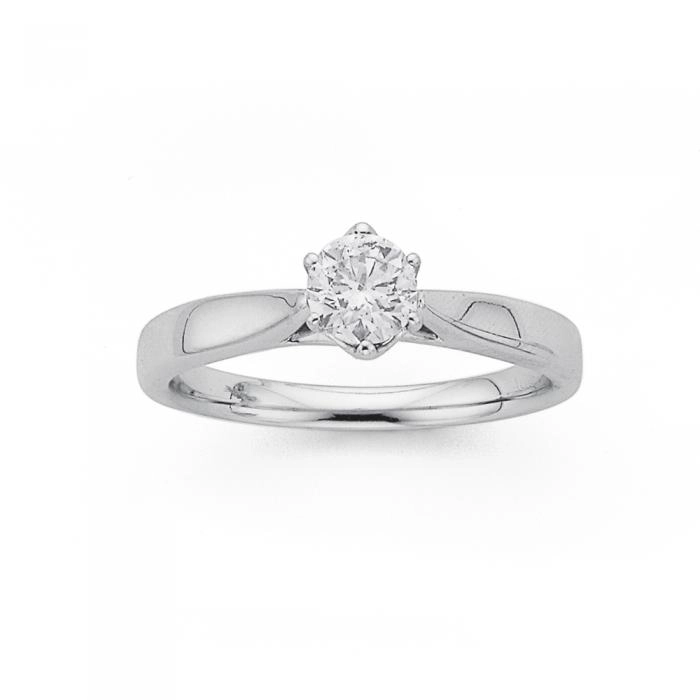 18ct White Gold Solitaire Ring