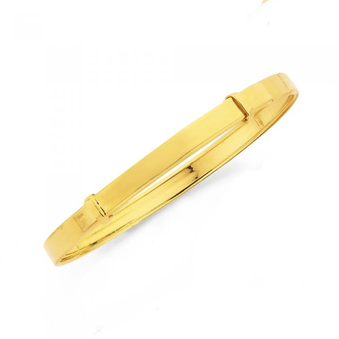 9ct Gold 40mm Plain Expandable Baby Bangle