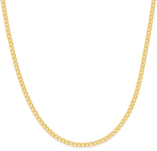 9ct Gold 45cm Solid Curb Chain