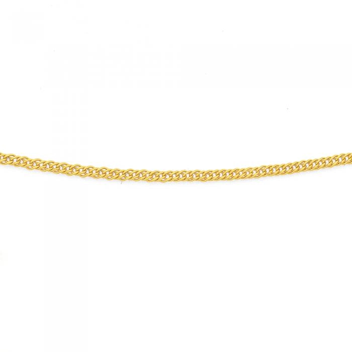 9ct Gold 50cm Solid Double Curb Chain