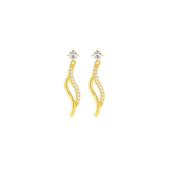 9ct Gold Cubic Zirconia Earrings