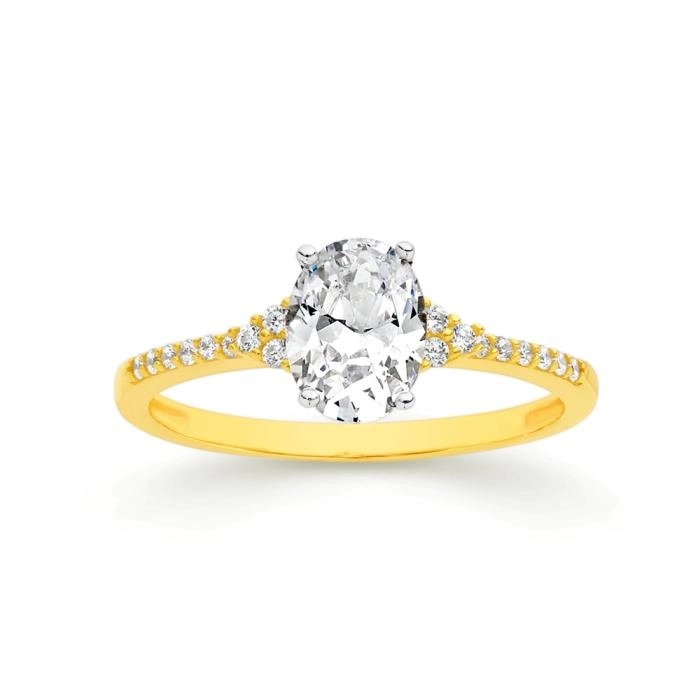 9ct Gold Cubic Zirconia Ring