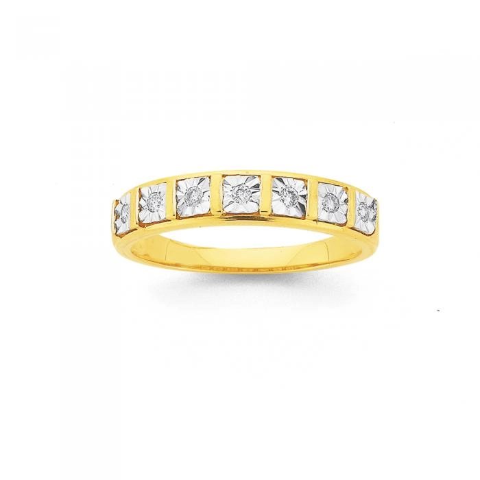 9ct Gold Diamond Anniversary Band